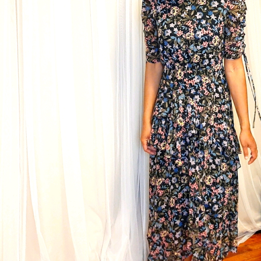 Cece Floral tiered dress